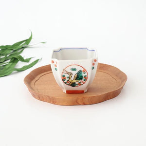 Kutani Bitoen Square Small Bowl Crane | Kobachi Kutani Ware