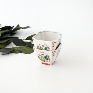 Kutani Bitoen Square Small Bowl Crane | Kobachi Kutani Ware