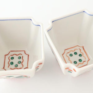 Kutani Bitoen Square Small Bowl Crane | Kobachi Kutani Ware