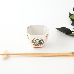 Kutani Bitoen Square Small Bowl Crane | Kobachi Kutani Ware