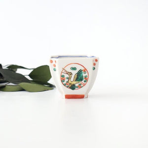 Kutani Bitoen Square Small Bowl Crane | Kobachi Kutani Ware