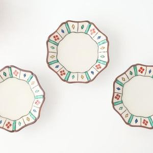 Kutani Bitoen Octagonal Plate Diamond Pattern 11cm/4.3in | Kutani Ware