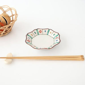 Kutani Bitoen Octagonal Plate Diamond Pattern 11cm/4.3in | Kutani Ware