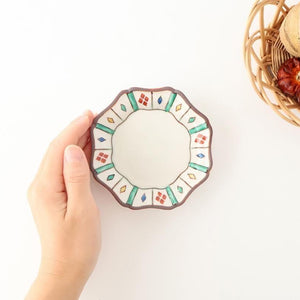 Kutani Bitoen Octagonal Plate Diamond Pattern 11cm/4.3in | Kutani Ware