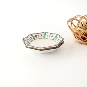 Kutani Bitoen Octagonal Plate Diamond Pattern 11cm/4.3in | Kutani Ware