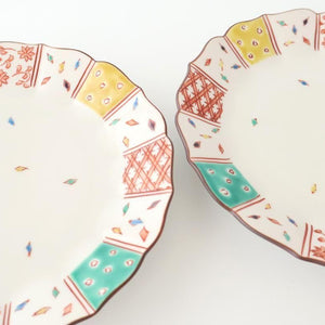 Kutani Bitoen Plate Kimono Design 1 9.5㎝/7.7in | Kutani Ware