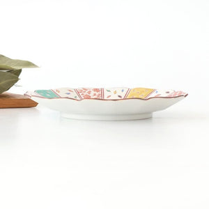 Kutani Bitoen Plate Kimono Design 1 9.5㎝/7.7in | Kutani Ware