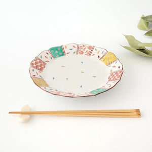 Kutani Bitoen Plate Kimono Design 1 9.5㎝/7.7in | Kutani Ware