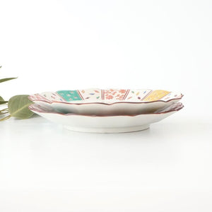 Kutani Bitoen Plate Kimono Design 1 9.5㎝/7.7in | Kutani Ware