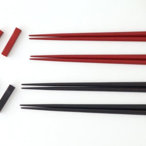 [Pair set] KORINDO Chopsticks and Chopstick Rests Black and Red