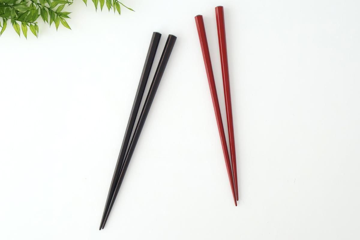 [Pair set] KORINDO Chopsticks and Chopstick Rests Black and Red