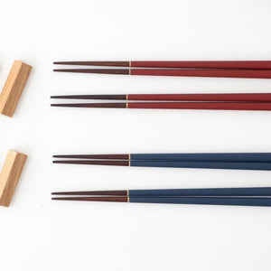 [Pair set] KORINDO Chopsticks and Chopstick Rests Black/Red with Gold Lines