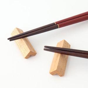 [Pair set] KORINDO Chopsticks and Chopstick Rests Black/Red with Gold Lines