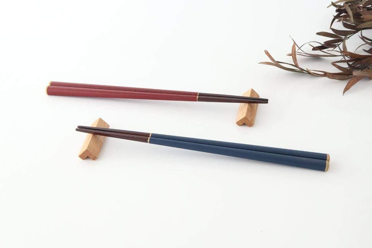 [Pair set] KORINDO Chopsticks and Chopstick Rests Black/Red with Gold Lines