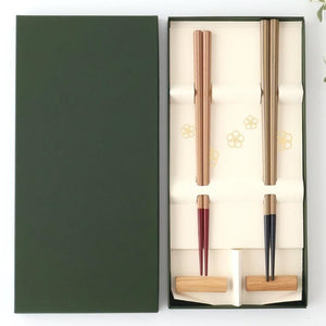 [Pair set] KORINDO Chopsticks and Chopstick Rests Stripes Design