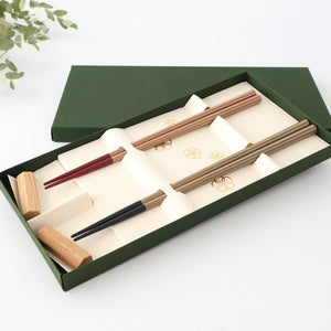 [Pair set] KORINDO Chopsticks and Chopstick Rests Stripes Design