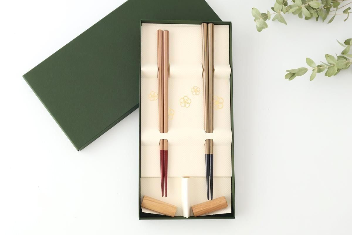 [Pair set] KORINDO Chopsticks and Chopstick Rests Stripes Design