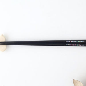 KORINDO Chopsticks Mother-of-pearl Inlay(Raden) Black 23.5cm /9.25in