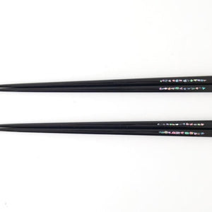 KORINDO Chopsticks Mother-of-pearl Inlay(Raden) Black 23.5cm /9.25in