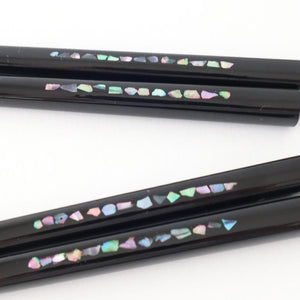 KORINDO Chopsticks Mother-of-pearl Inlay(Raden) Black 23.5cm /9.25in