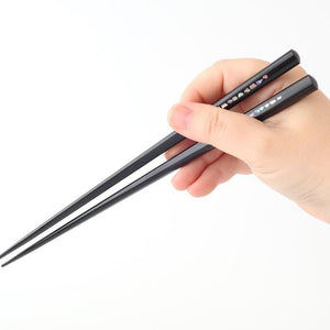 KORINDO Chopsticks Mother-of-pearl Inlay(Raden) Black 23.5cm /9.25in