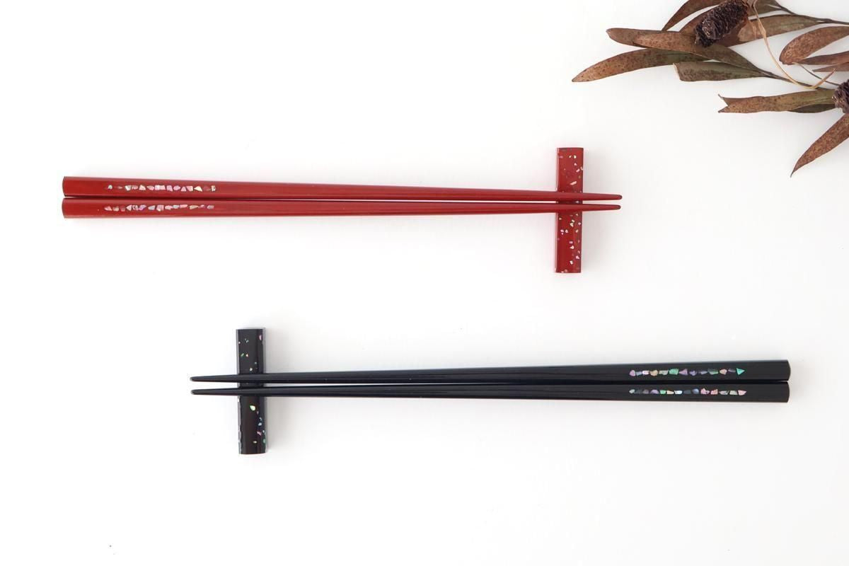 [Pair set] KORINDO Chopsticks and Chopstick Rests Mother-of-pearl Inlay(Raden)