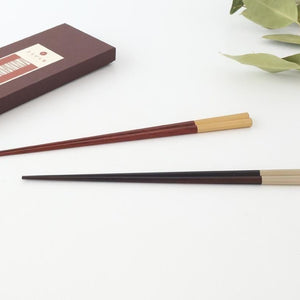 [Pair set] KORINDO Chopsticks Octagonal Tips Ebony and Rosewood