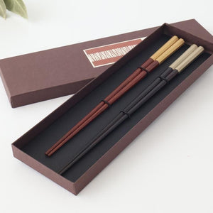 [Pair set] KORINDO Chopsticks Octagonal Tips Ebony and Rosewood