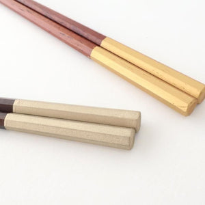 [Pair set] KORINDO Chopsticks Octagonal Tips Ebony and Rosewood
