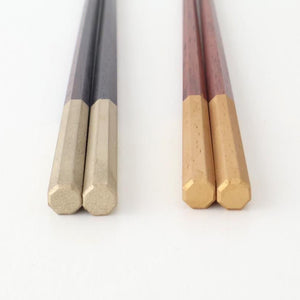 [Pair set] KORINDO Chopsticks Octagonal Tips Ebony and Rosewood
