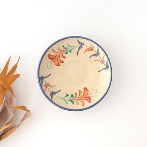 Toshin Kiln Round Plate Red Deigo 16cm/6.3in | Tsuboya Ware Yachimun