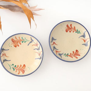 Toshin Kiln Round Plate Red Deigo 16cm/6.3in | Tsuboya Ware Yachimun