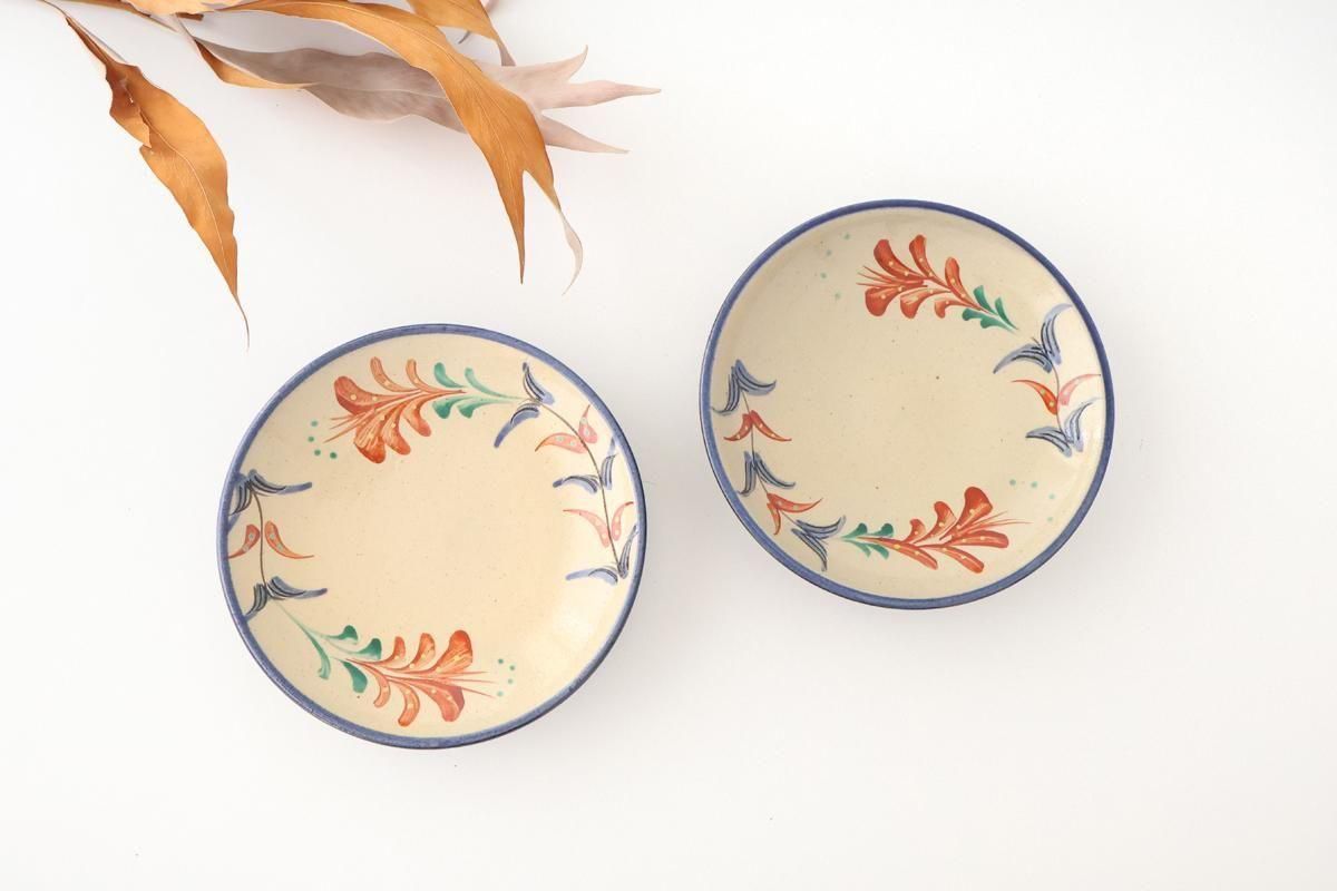 Toshin Kiln Round Plate Red Deigo 16cm/6.3in | Tsuboya Ware Yachimun