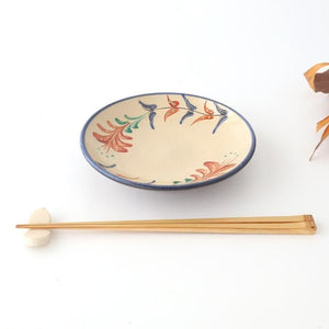 Toshin Kiln Round Plate Red Deigo 16cm/6.3in | Tsuboya Ware Yachimun