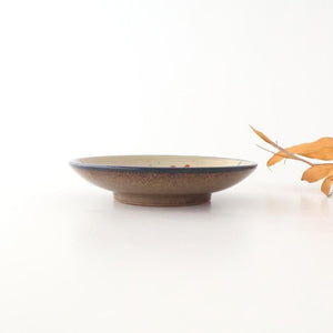 Toshin Kiln Round Plate Red Deigo 16cm/6.3in | Tsuboya Ware Yachimun