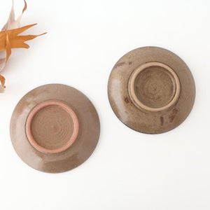 Toshin Kiln Round Plate Red Deigo 16cm/6.3in | Tsuboya Ware Yachimun