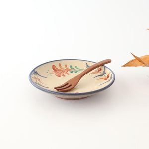 Toshin Kiln Round Plate Red Deigo 16cm/6.3in | Tsuboya Ware Yachimun