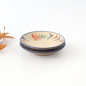 Toshin Kiln Round Plate Red Deigo 16cm/6.3in | Tsuboya Ware Yachimun