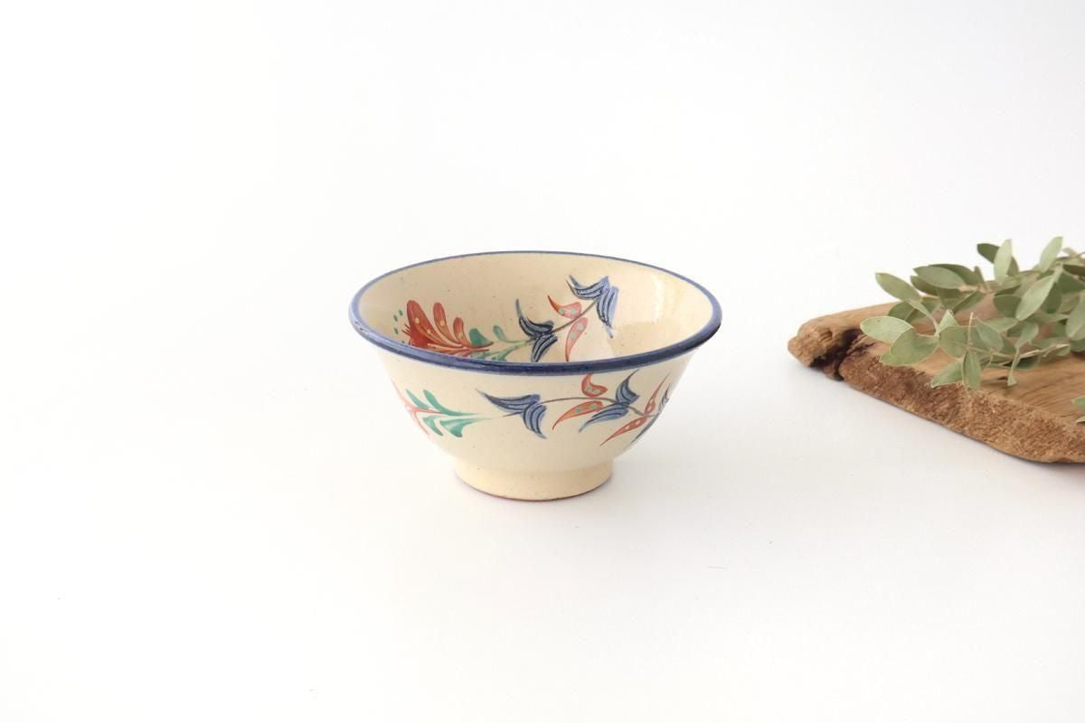 Toshin Kiln Small Bowl Red Deigo 12cm/4.7in | Kobachi Tsuboya Ware Yachimun