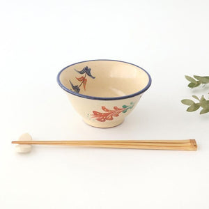 Toshin Kiln Small Bowl Red Deigo 12cm/4.7in | Kobachi Tsuboya Ware Yachimun