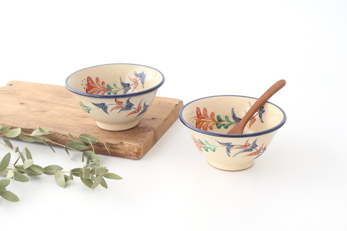 Toshin Kiln Small Bowl Red Deigo 12cm/4.7in | Kobachi Tsuboya Ware Yachimun