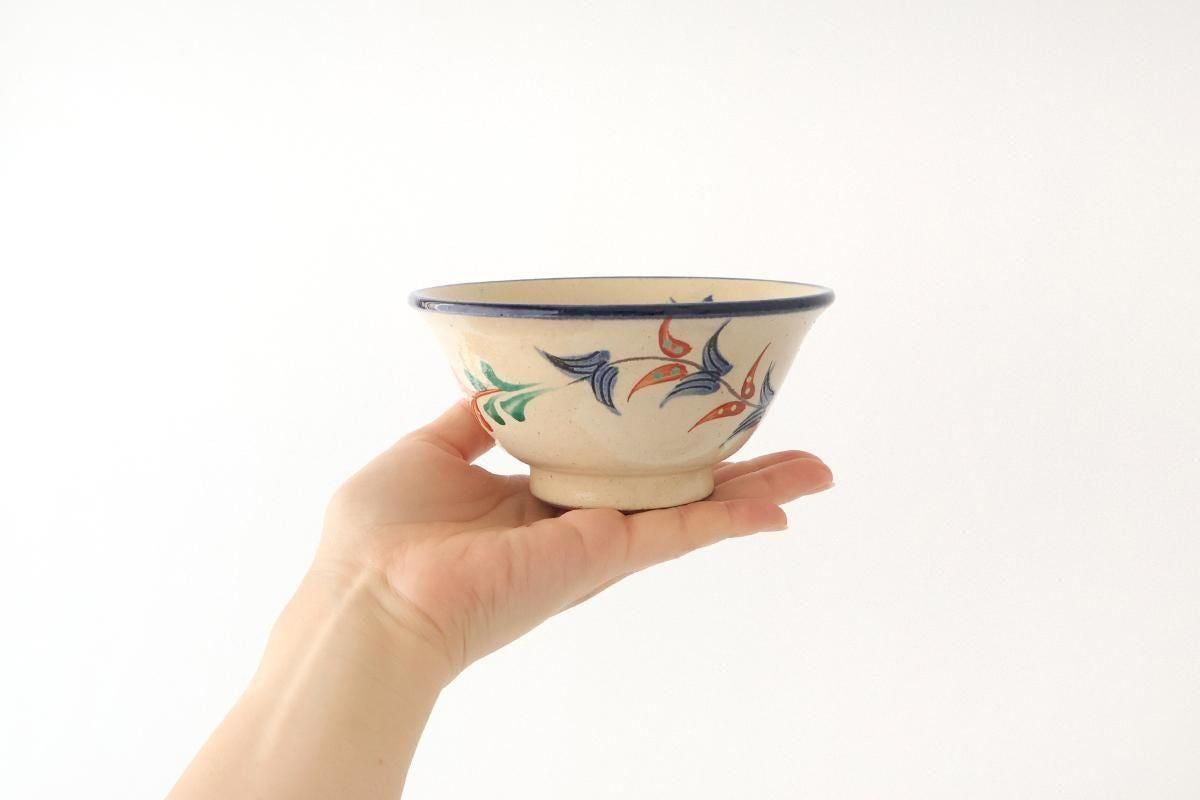 Toshin Kiln Small Bowl Red Deigo 12cm/4.7in | Kobachi Tsuboya Ware Yachimun