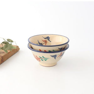 Toshin Kiln Small Bowl Red Deigo 12cm/4.7in | Kobachi Tsuboya Ware Yachimun