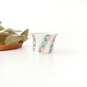 Biseki Kiln Hexagonal small Small Bowl White Flower | Kobachi Kutani Ware