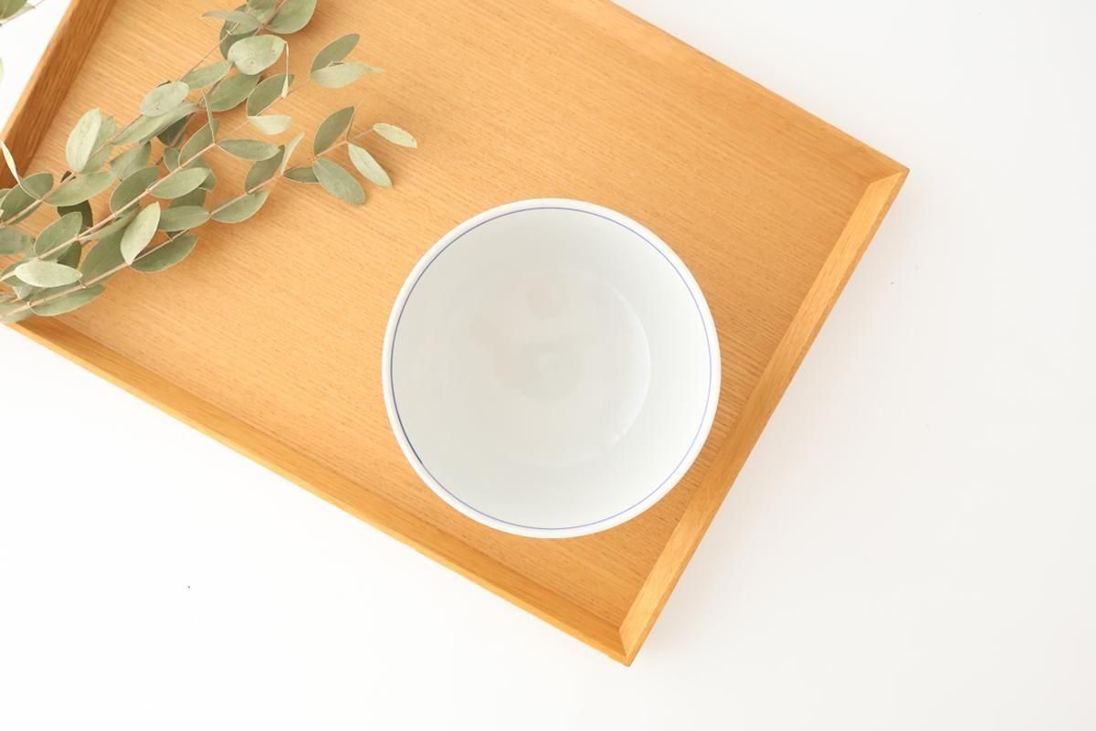 Kutani Bitoen Rice Bowl Shepherd Purse Blue and White | Kutani Ware