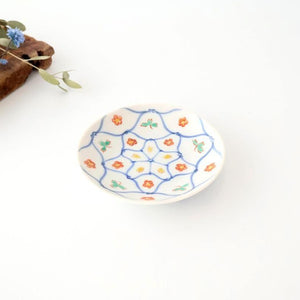 Kutani Bitoen Plate Mesh Flower pattern 11.5cm/4.5in | Kutani Ware