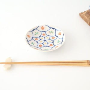 Kutani Bitoen Plate Mesh Flower pattern 11.5cm/4.5in | Kutani Ware