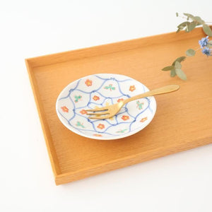 Kutani Bitoen Plate Mesh Flower pattern 11.5cm/4.5in | Kutani Ware