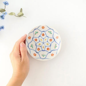 Kutani Bitoen Plate Mesh Flower pattern 11.5cm/4.5in | Kutani Ware