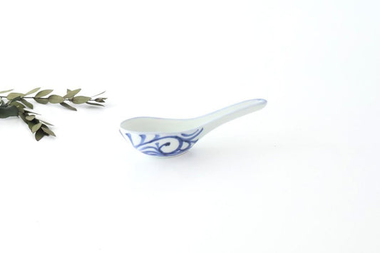 Baizan Kiln Renge（Chinese spoon) Blue Arabesque | Tobe Ware